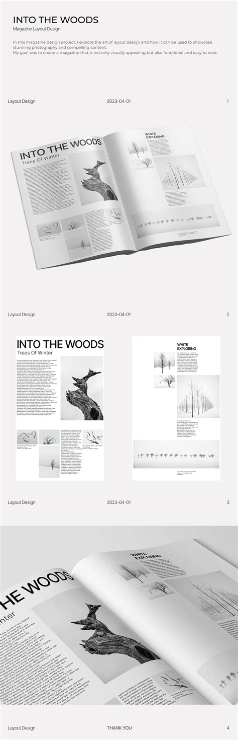 Magazine Layout Design | INTO THE WOODS on Behance