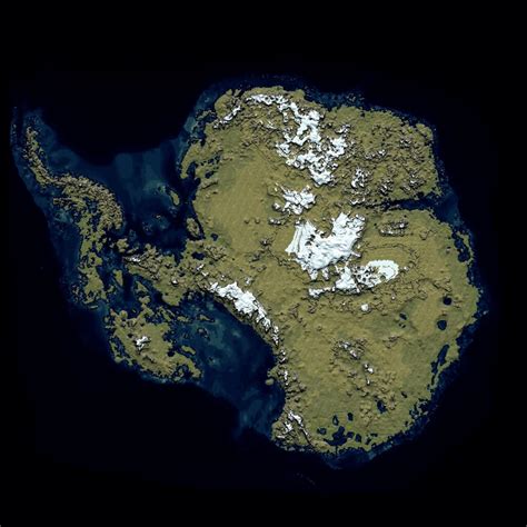 Antarctica without ice. by ATChaisson - Maps on the Web