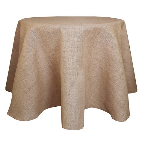 Ultimate Textile 5 Pack Burlap 60-Inch Round Jute Tablecloth Natural - Tablecloths