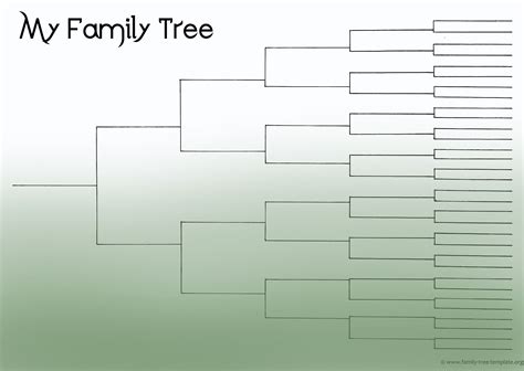 Free Printable Family Tree Chart - Landscape (Pdf) From Vertex42 - Free ...