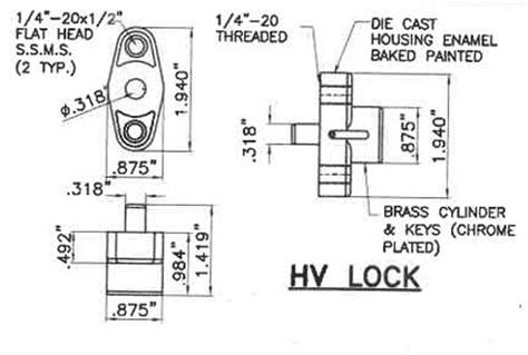 Accordion Shutters HV Push Button Keyed Lock