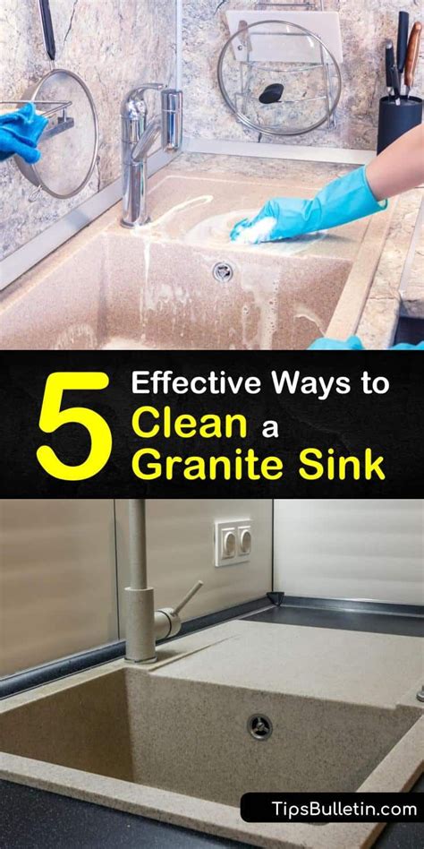 5 Effective Ways to Clean a Granite Sink | Granite sink, How to clean granite, Clean sink