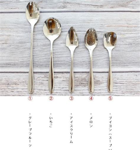 5 kinds of spoons! Grapefruit strawberry ice cream melon bouillon (soup ...