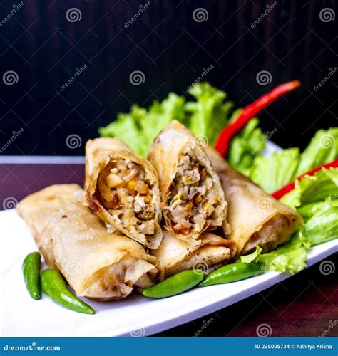 Lumpia Semarang, Indonesian Traditional Food from Semarang City Stock ...