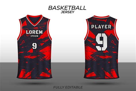 Basketball jersey design template. Uniform front and back. Sports ...