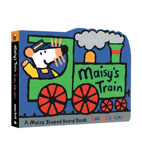 英文原版绘本 Maisy Train A Maisy Shaped Board Book小鼠波波交通工具造型纸板书儿童早教启蒙纸板书_虎窝淘