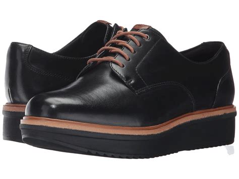 Lyst - Clarks Teadale Rhea (black Leather) Women's Lace Up Casual Shoes ...