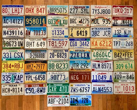 50 State Set of US license plates in Good Condition – RusticPlates