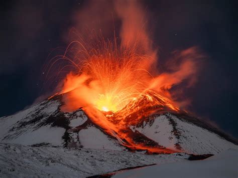 Mount Etna, Italy's famed volcano, is again ejecting lava into the ...