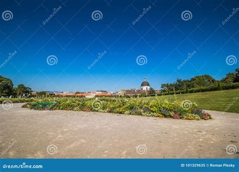 Palace Garden of Belvedere in Vienna, Austria Stock Image - Image of cities, baroque: 101329635