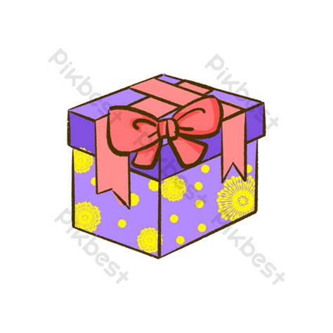 kotak hadiah kado kartun dan png kue | Elemen Grafis PSD unduhan gratis - Pikbest