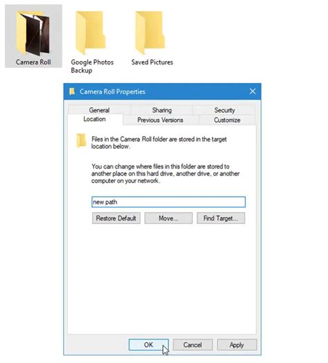 Move or Remove Camera Roll & Saved Pictures folders in Windows 11/10