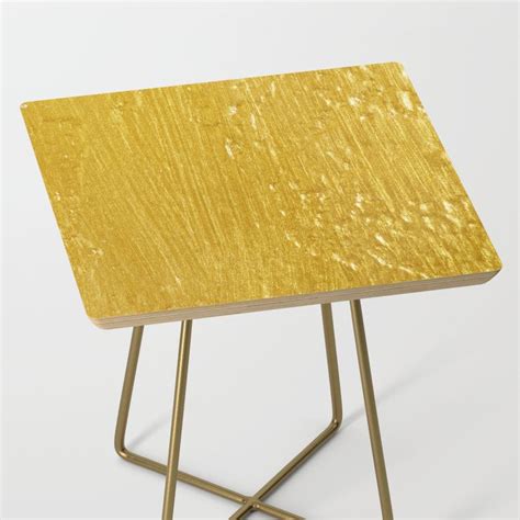 Luxury Solid Gold Paint Texture Side Table | Side table, Gold paint ...