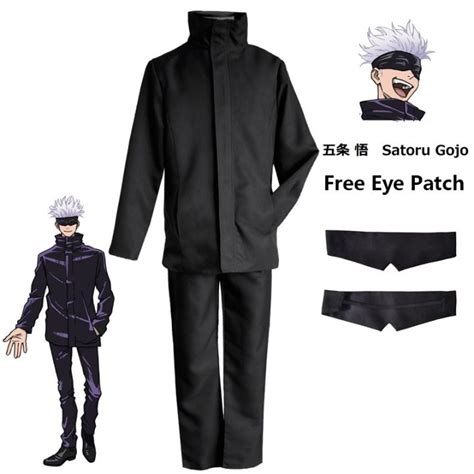 Anime Jujutsu Kaisen Cosplay Costume Gojo Satoru Uniform Sets Suit Yuji ...