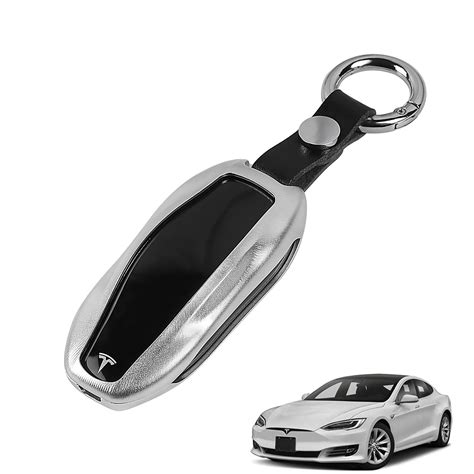 Buy Key Fob Cover Holder for Tesla Model S/3/Y/X Keychain Case Aluminum Metal for Tesla Model S ...