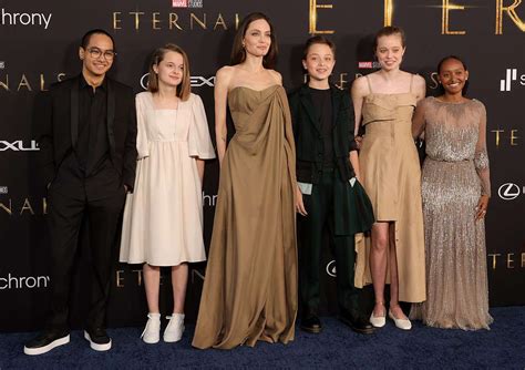 Angelina Jolie Brings 5 of Her Kids to Eternals Premiere | PEOPLE.com