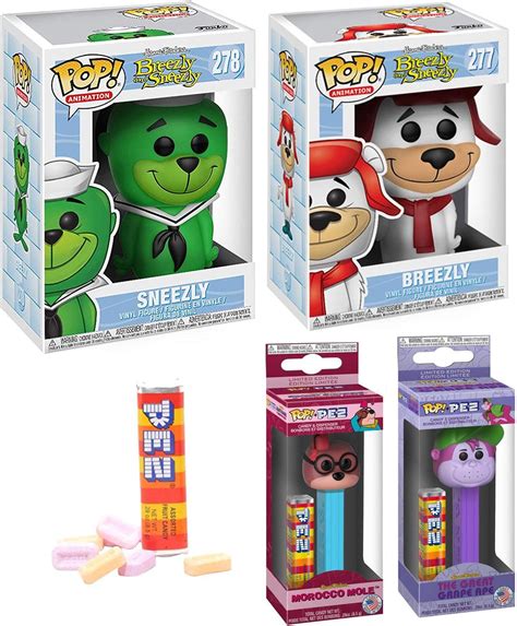 Ye' Old Retro Pop Cartoon Characters Breezly Seal & Sneezly Dog Vinyl Figures Bundled with Pop ...