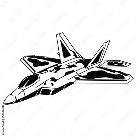 Jet fighter F-22 svg,American F-22 Raptor Military Combat Aircraft USA Army Vinyl Stencil,Cut ...