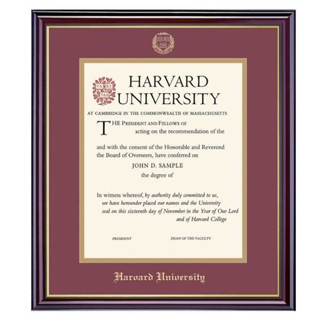 Harvard University Vertical Certificate Frame | Harvard - The Coop