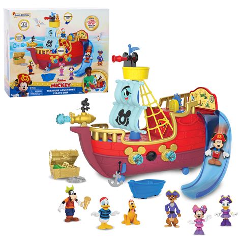 Disney Junior Mickey Mouse Funhouse Treasure Adventure Pirate Ship With ...