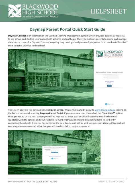 (PDF) Daymap Parent Portal Quick Start Guide€¦ · DAYMAP PARENT PORTAL QUICK START GUIDE- UPDATED ...