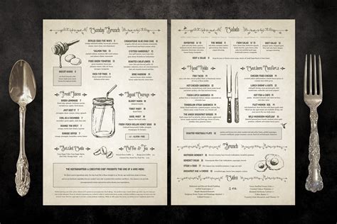 Classic Vintage Restaurant Menus | Menu design template, Menu ...