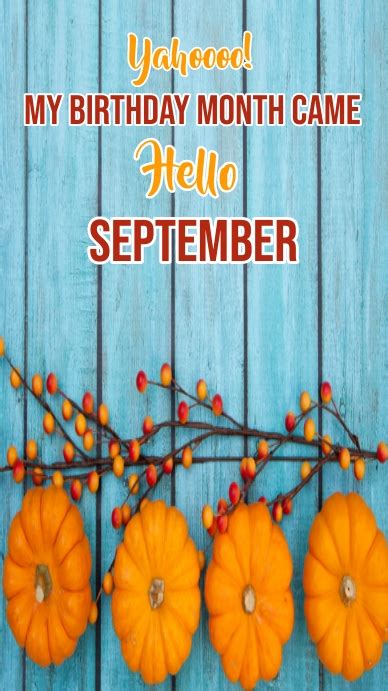 hello september,welcome birthday month Template | PosterMyWall