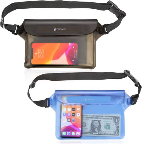 Syncwire Waterproof Pouch Bag with Adjustable Waist Strap (2 Pack ...