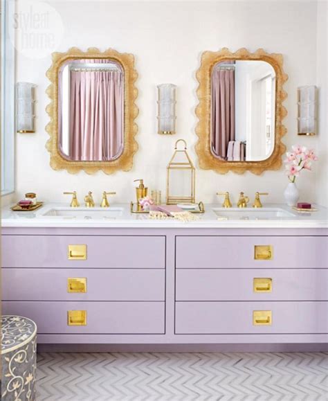 lavender cabinets in bathroom | Shining on Design | Girl bathrooms, Bathroom interior design ...