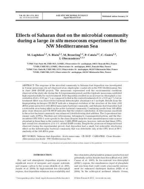 (PDF) The Potential Impact of Saharan Dust and Polluted Aerosols on Microbial Populations in the ...