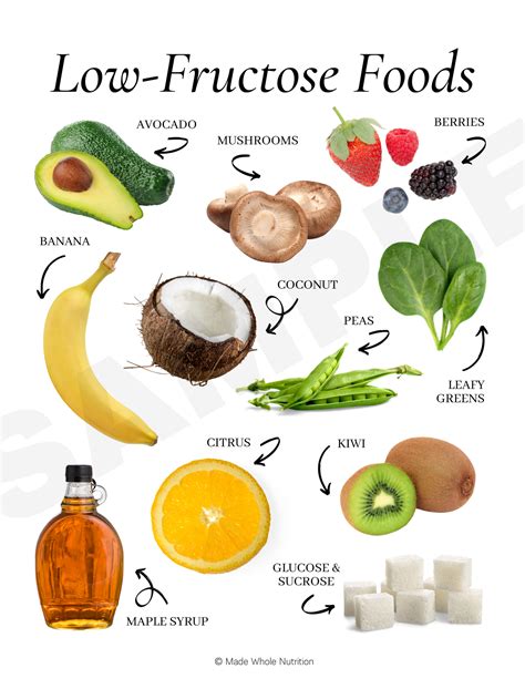 Low-Fructose Foods Handout — Functional Health Research + Resources — Made Whole Nutrition