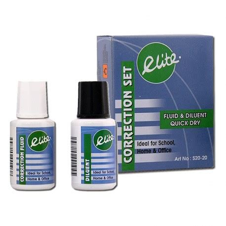 Elite Correction Fluid w/Thinner Set 20ml