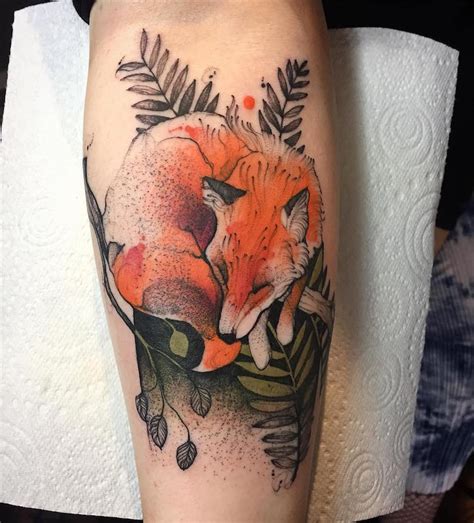 Animal Tattoos Add Bright Pops of Color to Sketch-like Tattoo Animals