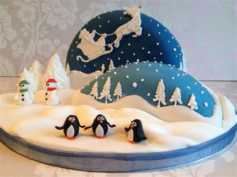 Santa sleigh Snow scene cake | Christmas cake decorations, Christmas cake designs, Christmas ...