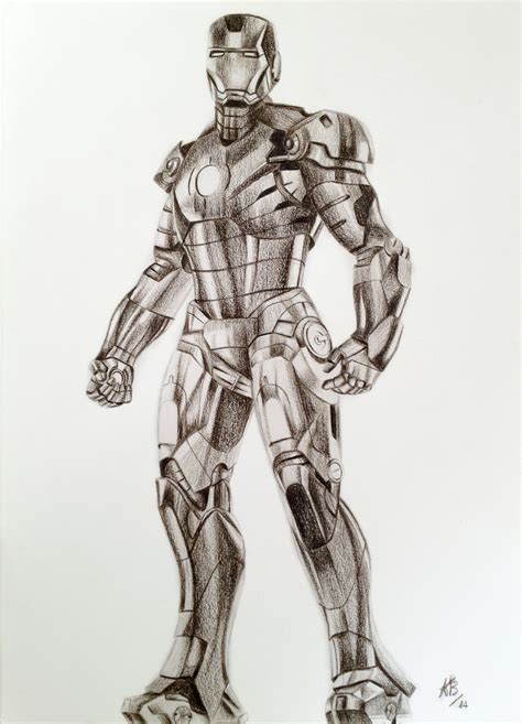 Finally done! Iron Man shaded with colored pencil. by Dri Bosco ...