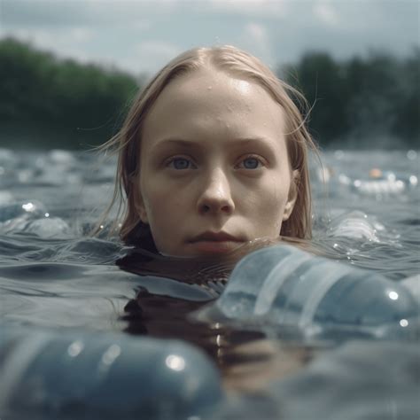 Greta Thunberg swimming in plastic : r/midjourney