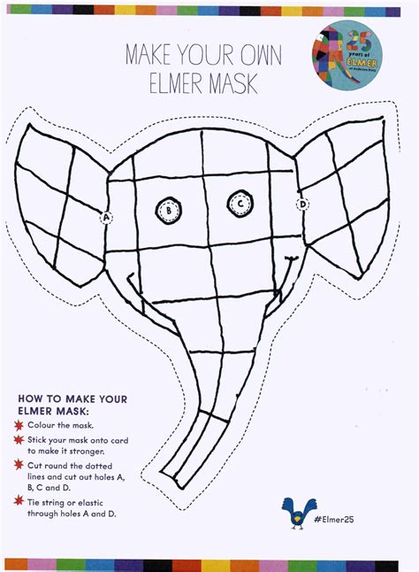 Elmer Elephant Coloring Pages - Yunus Coloring Pages