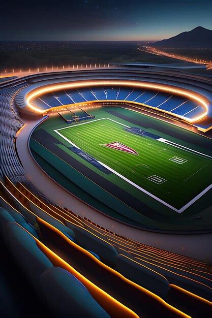 Premium AI Image | Football stadium at night