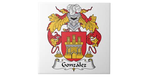 Gonzalez Family Crest Tile | Zazzle