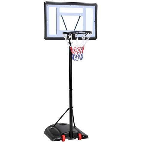 Yaheetech 7-9.2 Ft. Height Adjustable Hoop Portable Basketball System Goal Outdoor Kids Youth ...