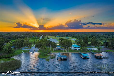 Windy Point Boat Ramp Lake Placid Florida Sunset | HDR Photography by ...