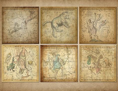 Antique Star Maps Digital Paper Constellation Celestial Atlas | Etsy | Map background, Vintage ...