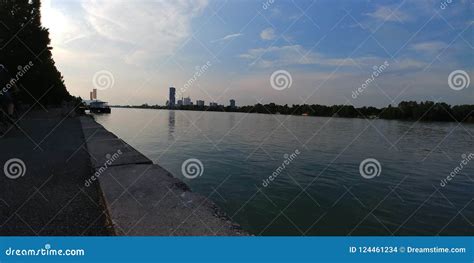 Vienna Wien Donau Danube stock photo. Image of river - 124461234