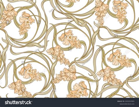 Decorative Flowers Leaves Art Nouveau Style Stock Vector (Royalty Free) 2252257955 | Shutterstock