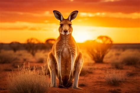 Premium AI Image | An Australian kangaroo in the outback of Australia ...