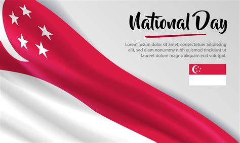 Happy National Day Singapore. Banner, Greeting card, Flyer design. Poster Template Design ...