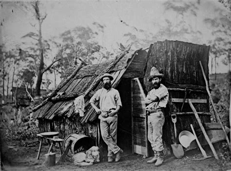 File:StateLibQld 1 102208 Gold miners outside a bark hut, Queensland ...