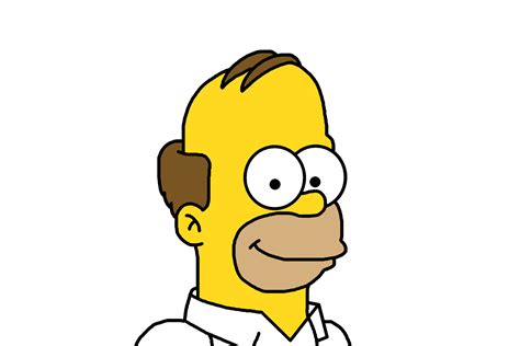 Homer Simpson with realistic bald hair by Ultra-Shounen-Kai-Z on DeviantArt