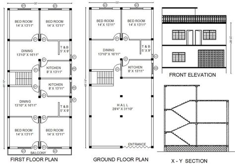 Plan Elevation And Section Drawings