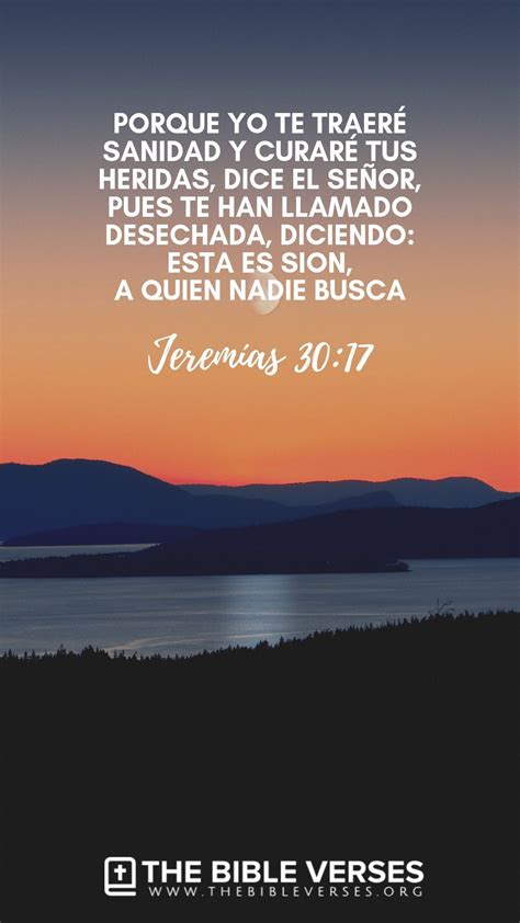 Versículos Bíblicos sobre Sanidad - Jeremías 30:17). | Versículos ...